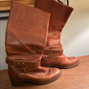 J. Crew Tan Leather riding boots